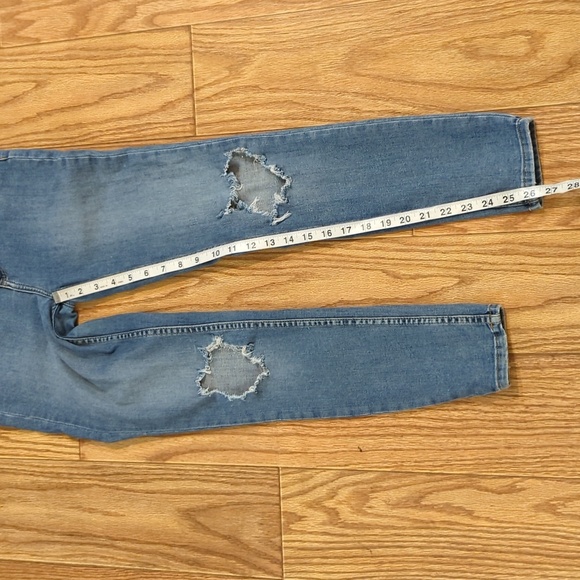 Mid-rise skinny ankle jeans size 27" with knee-holes and stretch Free People - Picture 4 of 7